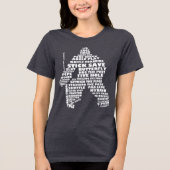 Hockey Goaltender Word Art Tri-Blend Shirt (Voorkant)