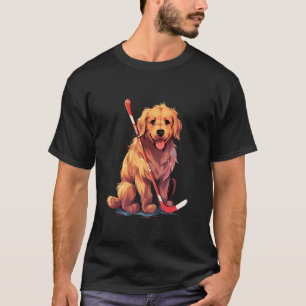 Hockey Golden Retriever IJshockeyspeler Hockey S T-shirt