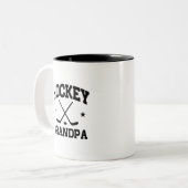 Hockey Grandpa Tweekleurige Koffiemok (Voorkant links)