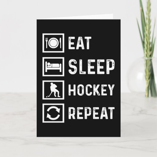 Hockey Grappig Ice Hockey Speler Field Gift Idee Kaart (Voorkant)