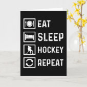 Hockey Grappig Ice Hockey Speler Field Gift Idee Kaart (Gele Bloem)