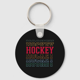 Hockey Grappige Gelaagde Tekst Team Speler Coach J Sleutelhanger