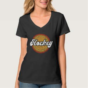 Hockey Grappige Hockey Frisbee Liefhebber Retro Vi T-shirt