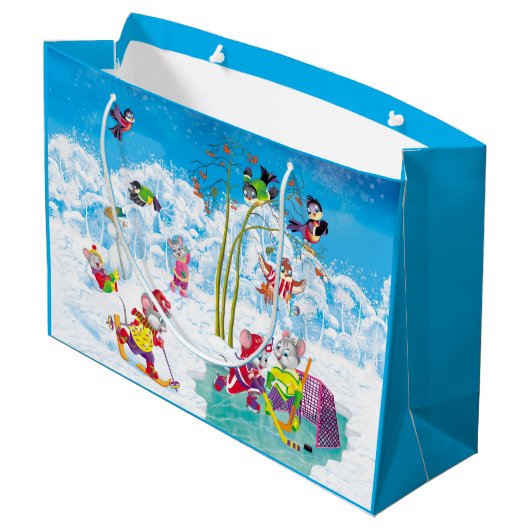 hockey groot cadeauzakje (Achterkant Gekanteld)