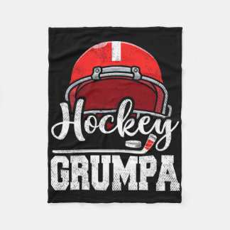 Hockey Grumpa Hockey Speler Spel Dag Vaderdag Fleece Deken