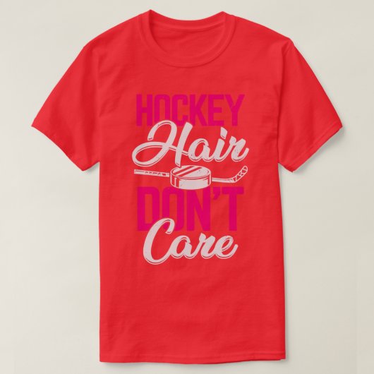 Hockey Hair Dont Care T-shirt (Design voorkant)