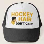 Hockey Hair niet om Blonde Hair Trucker Hat Trucker Pet (Voorkant)