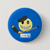HOCKEY HAPPY RONDE BUTTON 5,7 CM (Voorkant)