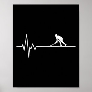 Hockey Hartslag IJshockey Veldhockey Speler Poster