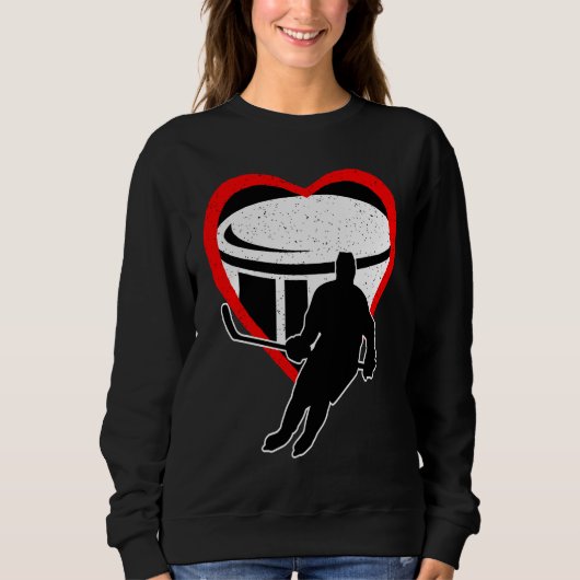 Hockey Heart Sport Love Anti Valentines Day Trui (Voorkant)