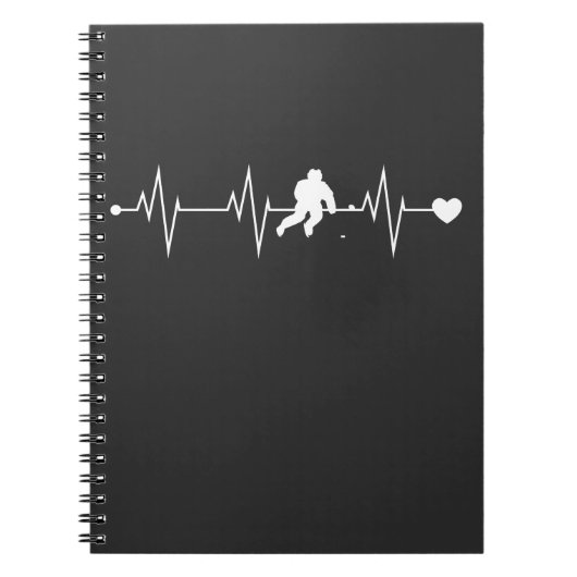Hockey Heartbeat Pulse - Funny Hockey Player Notitieboek (Voorkant)