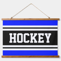 HOCKEY Helder Blauw Zwart Wit Racing Stripes