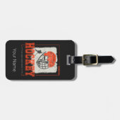 Hockey helm speler spel trainer of coach bagagelabel (Voorkant horizontaal)