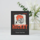 Hockey helm  speler spel trainer of coach feestdagenkaart (Staand voorkant)