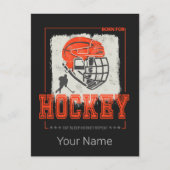 Hockey helm  speler spel trainer of coach feestdagenkaart (Voorkant)