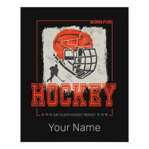 Hockey helm  speler spel trainer of coach perfect poster