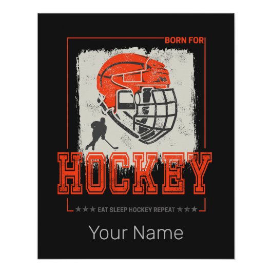 Hockey helm speler spel trainer of coach perfect poster (Voorkant)
