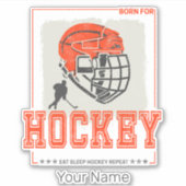 Hockey helm speler spel trainer of coach sticker (Voorkant)