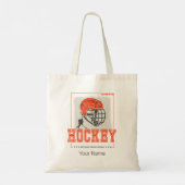 Hockey helm  speler spel trainer of coach tote bag (Achterkant)