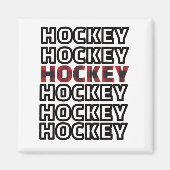 Hockey Herhalende Buffalo Plaid Magneet (Voorkant)