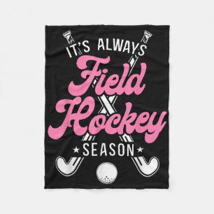 Hockey Het is altijd hockeyseizoen _2 Fleece Deken