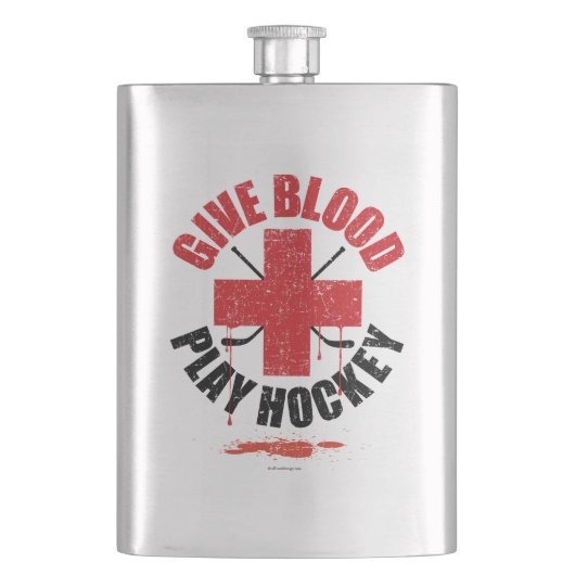 Hockey Hip Flask in het bloed afspelen Flacon (Voorkant)