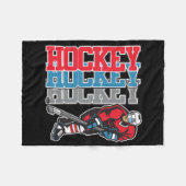 Hockey, Hockey, Hockey Fleece Deken (Voorkant (Horizontaal))