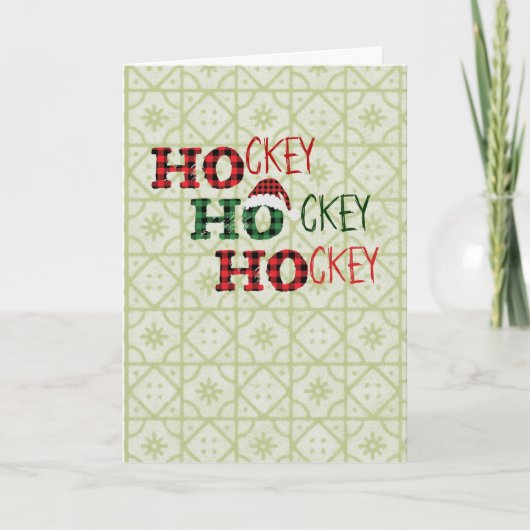 Hockey Hockey Hockey Kerstman Feestdagen Kaart (Voorkant)