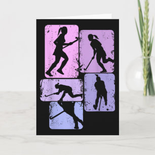 Hockey Hockey Hockey Speler Meisjes Kinderen Kaart