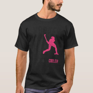 Hockey hockey-meisje in het veld als een normaal m t-shirt