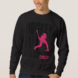 Hockey hockey-meisje in het veld als een normaal m trui