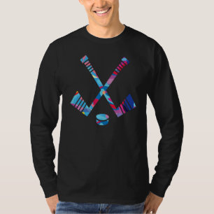 Hockey Hockey speler Colorful Graphic T-shirt