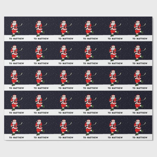 Hockey Holiday Gift Cadeaupapier (Vlak)