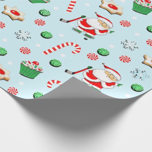 Hockey Holiday Gift Cadeaupapier (Hoek)