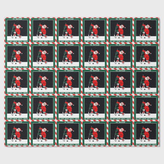 Hockey Holiday Gift Wrapping Paper Cadeaupapier (Vlak)