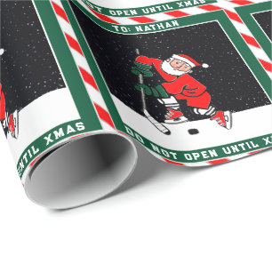 Hockey Holiday Gift Wrapping Paper Cadeaupapier