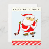 Hockey Holiday-kerstkaarten Feestdagenkaart (Voorkant / Achterkant)