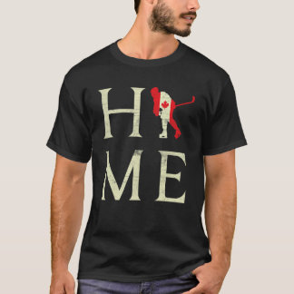 Hockey Home Canada Day Maple Proud Canadian Flag C T-shirt