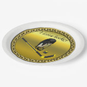 Hockey I Love custom design with stick and helm Papieren Bordje (Gekanteld)