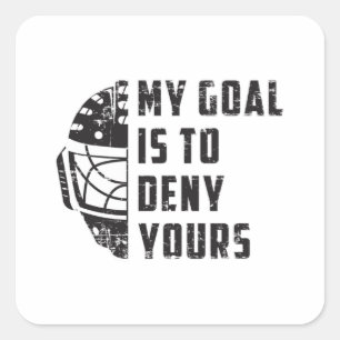 Hockey Ice Hockey Sport Stick Team Grappig cadeau Vierkante Sticker