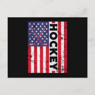 Hockey Ice Hockey Stick Team Sports Puck Gift Idea Briefkaart