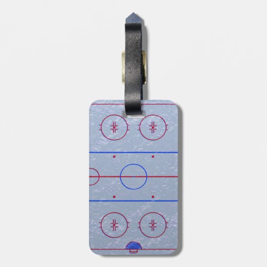 Hockey Ice Rink Bagagelabel (Achterkant verticaal)