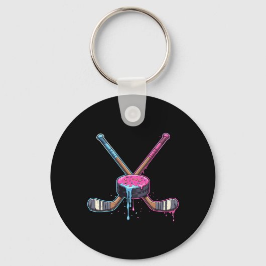 Hockey Ijs Cream Drip Jongens Jeugd Kinderen Manne Sleutelhanger (Voorkant)