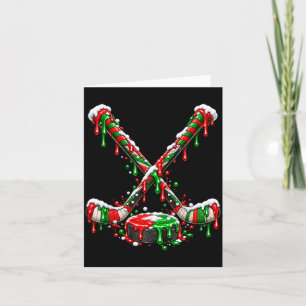 Hockey ijs drip jongens ijshockey kerst kaart