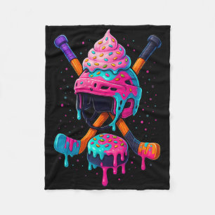 Hockey Ijs Drip Voor Jongens Mannen Vrouwen Kinder Fleece Deken
