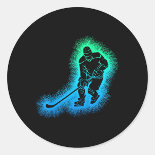 Hockey IJshockey Kinderen Jeugd Jongens Ronde Sticker