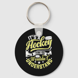Hockey IJshockey Speler Fan Field Hockey Doelman T Sleutelhanger