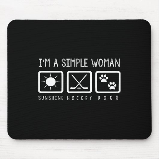 Hockey - Ik ben een eenvoudige vrouw Muismat (Voorkant)