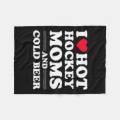 Hockey Ik hou van hete hockey moeders en koud bier Fleece Deken (Voorkant (Horizontaal))