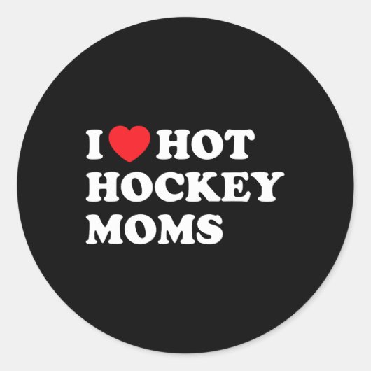 Hockey Ik hou van hete hockey moeders Ronde Sticker (Voorkant)